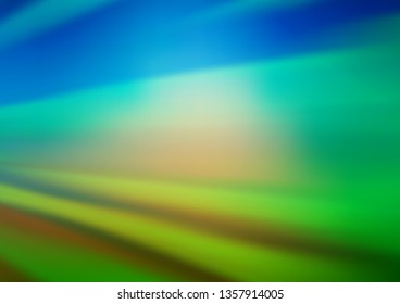 Light Blue, Green vector blurred and colored background. Colorful illustration in blurry style with gradient. The template can be used for your brand book.