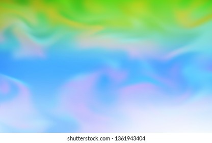 Light Blue, Green vector blurred shine abstract template. Colorful illustration in abstract style with gradient. The best blurred design for your business.