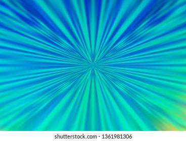 Light Blue, Green vector blurred shine abstract template. Creative illustration in halftone style with gradient. A completely new template for your design.
