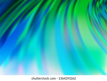 Light Blue, Green vector blurred shine abstract pattern. A completely new color illustration in a bokeh style. Brand new style for your business design.