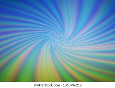 Light Blue, Green vector blurred shine abstract background. A completely new color illustration in a bokeh style. The template for backgrounds of cell phones.