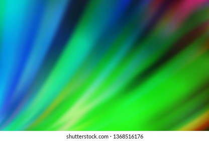 Light Blue, Green vector blurred shine abstract template. A completely new colored illustration in blur style. New style design for your brand book.