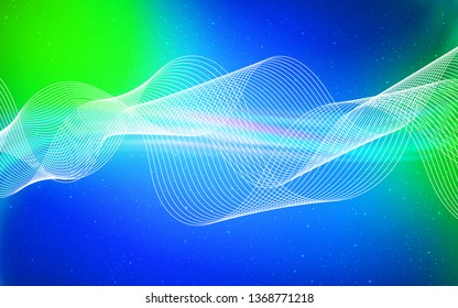 Light Blue, Green vector blurred shine abstract background. A completely new colored illustration in blur style. Background for designs.