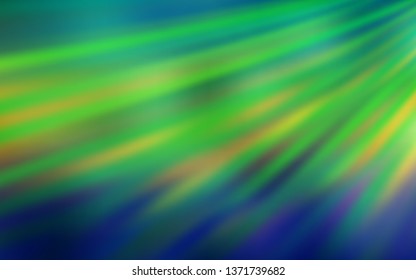 Light Blue, Green vector blurred shine abstract template. A completely new colored illustration in blur style. Elegant background for a brand book.