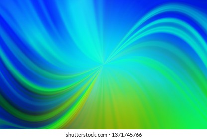 Light Blue, Green vector blurred bright texture. Creative illustration in halftone style with gradient. Smart design for your work.