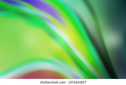 Light Blue, Green vector blurred shine abstract template. An elegant bright illustration with gradient. Blurred design for your web site.