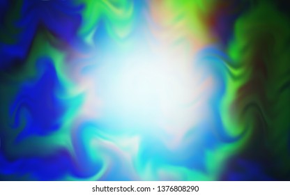 Light Blue, Green vector blurred bright template. A completely new colored illustration in blur style. New style design for your brand book.