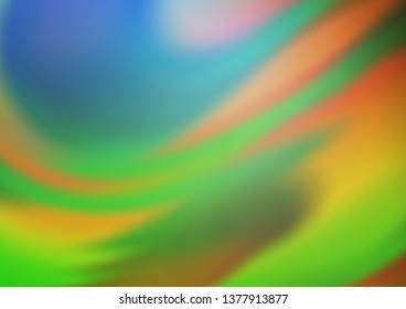 Light Blue, Green vector blurred shine abstract pattern. A completely new color illustration in a bokeh style. The background for your creative designs.