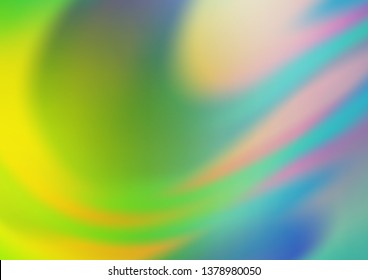 Light Blue, Green vector blurred shine abstract background. A completely new color illustration in a bokeh style. Brand new style for your business design.
