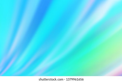 Light Blue, Green vector blurred bright template. Glitter abstract illustration with gradient design. New style for your business design.