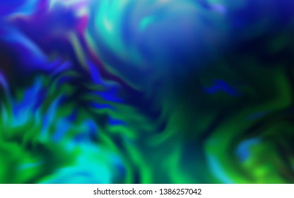 Light Blue, Green vector blurred bright pattern. Creative illustration in halftone style with gradient. New style design for your brand book.