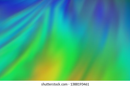 Light Blue, Green vector blurred shine abstract template. Glitter abstract illustration with gradient design. Blurred design for your web site.