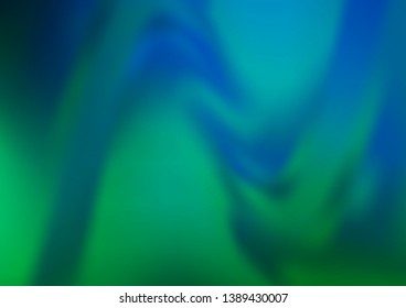 Light Blue, Green vector blurred and colored template. A vague abstract illustration with gradient. A completely new template for your design.