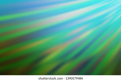 Light Blue, Green vector blurred shine abstract texture. An elegant bright illustration with gradient. New style for your business design.