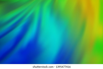 Light Blue, Green vector blurred shine abstract texture. Colorful illustration in abstract style with gradient. Background for a cell phone.
