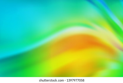 Light Blue, Green vector blurred shine abstract template. An elegant bright illustration with gradient. New style design for your brand book.