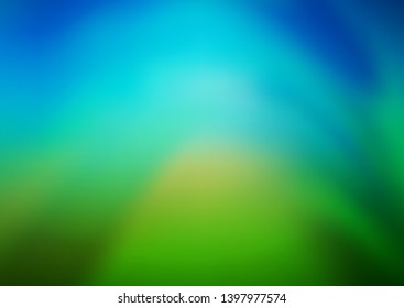 Light Blue, Green vector blurred and colored template. A completely new color illustration in a bokeh style. The template can be used for your brand book.