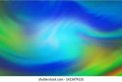 Light Blue, Green vector blurred and colored pattern. Creative illustration in halftone style with gradient. New style design for your brand book.