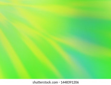 Light Blue, Green vector blurred bright template. Glitter abstract illustration with an elegant design. The elegant pattern for brand book.