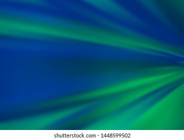 Light Blue, Green vector blurred shine abstract background. Modern geometrical abstract illustration with gradient. Brand new design for your business.