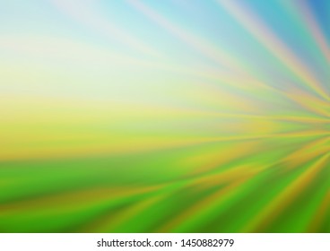Light Blue, Green vector blurred bright pattern. A completely new color illustration in a bokeh style. The best blurred design for your business.