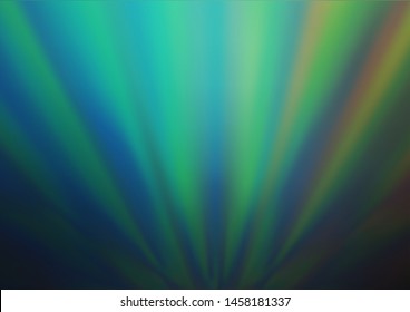 Light Blue, Green vector blurred shine abstract template. A completely new color illustration in a bokeh style. The best blurred design for your business.