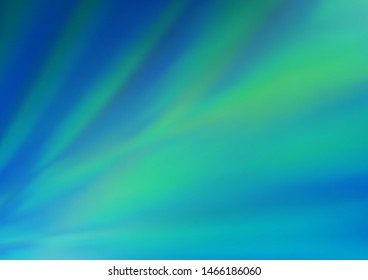 Light Blue, Green vector blurred shine abstract template. Colorful illustration in abstract style with gradient. The elegant pattern for brand book.