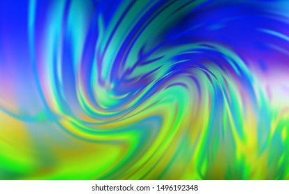 Light Blue, Green vector blurred shine abstract texture. New colored illustration in blur style with gradient. New style for your business design.