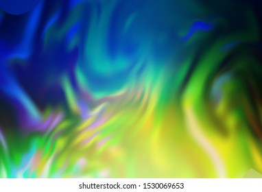 Light Blue, Green vector blurred bright texture. Colorful abstract illustration with gradient. New style design for your brand book.