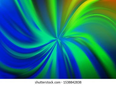 Light Blue, Green vector blurred pattern. Shining colored illustration in smart style. New style for your business design.