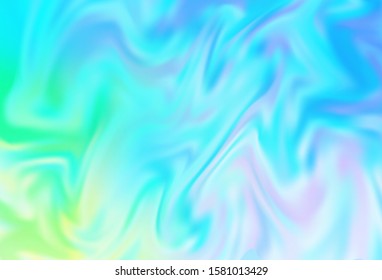 Light Blue, Green vector blurred shine abstract template. Glitter abstract illustration with gradient design. New style for your business design.