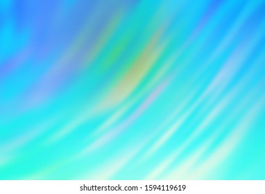 Light Blue, Green vector blurred pattern. A completely new colored illustration in blur style. New design for your business.