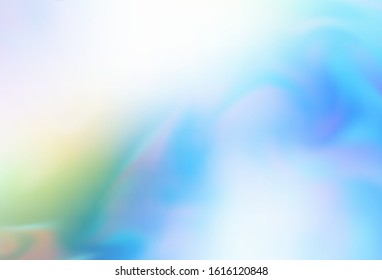Light Blue, Green vector blurred shine abstract template. Glitter abstract illustration with gradient design. The best blurred design for your business.