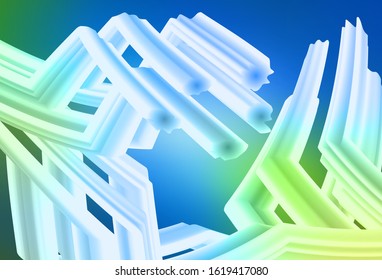 Light Blue, Green vector blurred bright template. Creative illustration in halftone style with gradient. Background for designs.