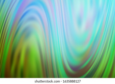 Light Blue, Green vector blurred shine abstract template. Colorful abstract illustration with gradient. New style for your business design.