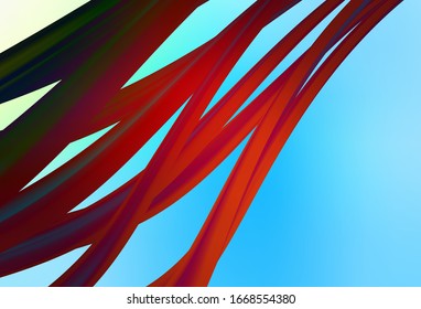 Light Blue, Green vector blurred shine abstract template. A completely new colored illustration in blur style. New way of your design.