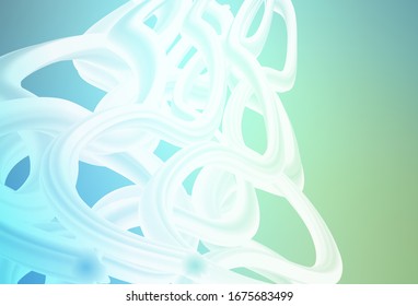 Hellblau, grüne Vektorillustration, unscharfer Hintergrund. Farbige abstrakte Illustration mit Farbverlauf. Eleganter Hintergrund für ein Markenbuch.