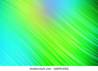 Light Blue, Green vector blurred shine abstract texture. Creative illustration in halftone style with gradient. Background for a cell phone.