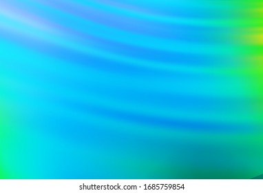 Light Blue, Green vector blurred bright pattern. A completely new colored illustration in blur style. Background for a cell phone.