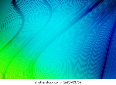 Azul claro, Vector verde desdibujado patrón brillante. Ilustración creativa en estilo de medio tono con degradado. Diseño borroso para su sitio web.
