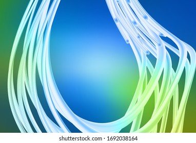 Light Blue, Green vector blurred bright pattern. Creative illustration in halftone style with gradient. Background for designs.