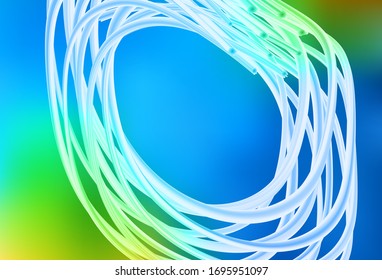 Light Blue, Green vector blurred shine abstract background. Glitter abstract illustration with gradient design. The best blurred design for your business.