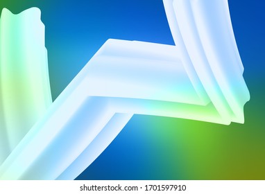 Hellblau, grüner Vektorunscharf, helle Vorlage. Neue farbige Illustration im unscharfen Stil mit Farbverlauf. Eleganter Hintergrund für ein Markenbuch.