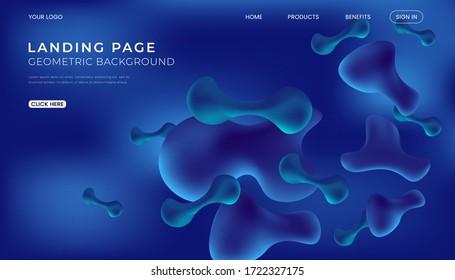 Diseño moderno abstracto en forma de flujo 3d. Antecedentes de onda líquida para afiches, páginas de lanzamiento, presentación y banner web
