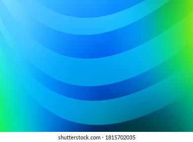Light Blue, Green vector blurred shine abstract template. Creative illustration in halftone style with gradient. Smart design for your work.