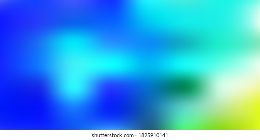 Light blue, green vector blurred template. Colorful illustration with gradient in halftone style. Landing pages design.