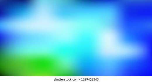 Light blue, green vector blurred pattern. Colorful illustration with gradient in abstract style. Your design for applications.