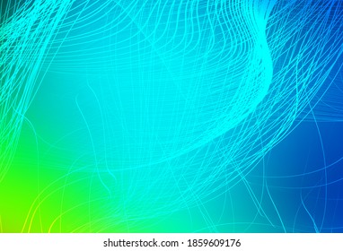 Azul claro, vector verde borrosa textura brillante. Ilustración abstracta colorida con gradiente. Diseño completamente nuevo para su negocio.