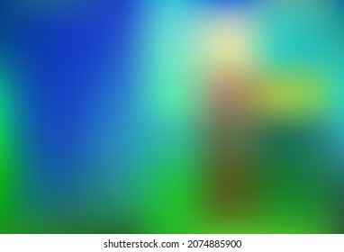 Light Blue, Green vector blurred and colored template. A completely new color illustration in a bokeh style. Brand new template for your design.