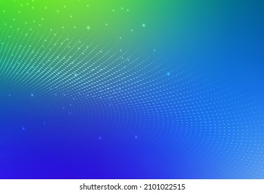 Azul claro, vector verde Burbujas borrosas sobre fondo abstracto con gradiente colorido. Ilustración con un conjunto de círculos abstractos de colores brillantes. Diseño sencillo para su sitio web.